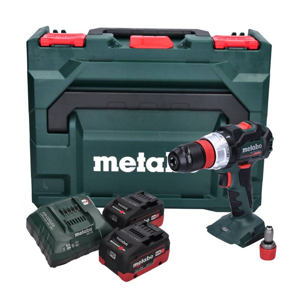 Metabo BS 18 LT BL Q Akku Bohrschrauber 18 V 75 Nm Brushless + 2x Akku 5,5 Ah + Ladegerät + metaBOX