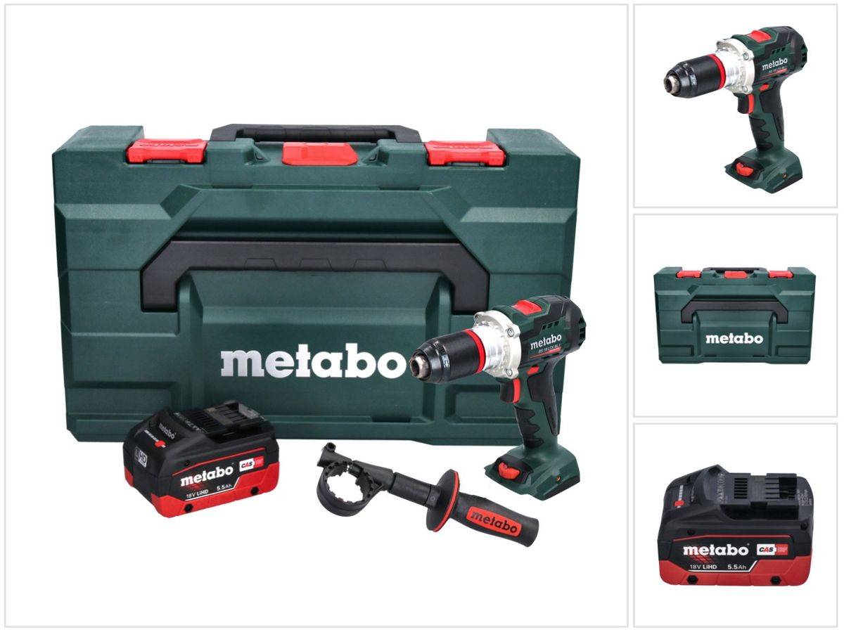 Metabo BS 18 LTX BL I Akku Bohrschrauber 18 V 130 Nm + 1x Akku 5,5 Ah + metaBOX - ohne Ladegerät