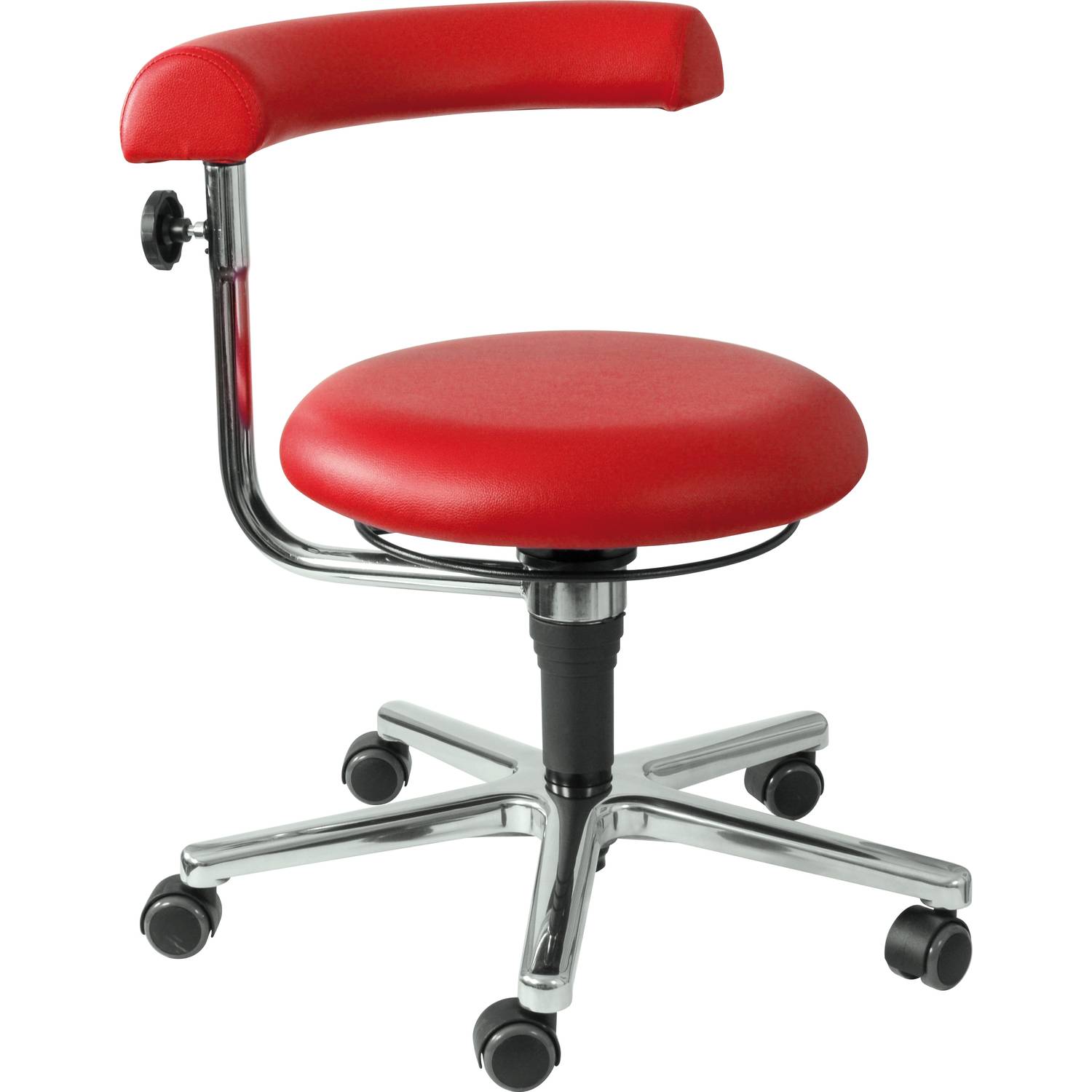EDUPLAY 110435 Erzieher/in Stuhl, 34-41 cm, Ø 61 x 41 cm, rot