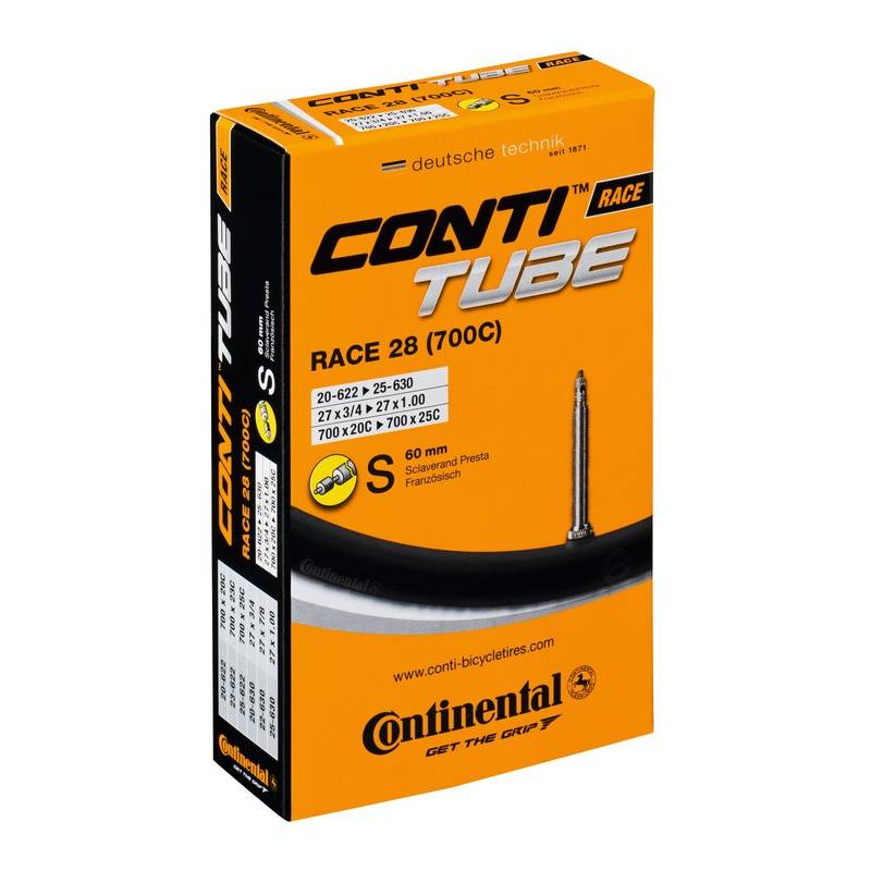 Continental 0181381 Race 26 Schlauch, 26x3/4" (20/25-559/571), SV 60 mm, schwarz (1 Stück)