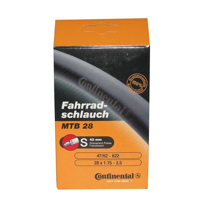 Continental 0182321 28/29" Schlauch "MTB 28/29 light", 28/29x1.75/2.50" (47/62-622), SV 42 mm, schwarz