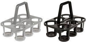 keeeper Flaschenträger ''paco'', 6-fach, graphite mit Tragegriff, zur Aufbewahrung und Transport von bis zu