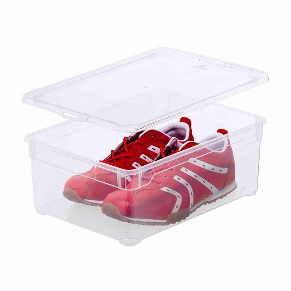 Rotho Aufbewahrungsbox "Clear Box" 10 l mit Deckel, 36,5 x 26,5 x 14