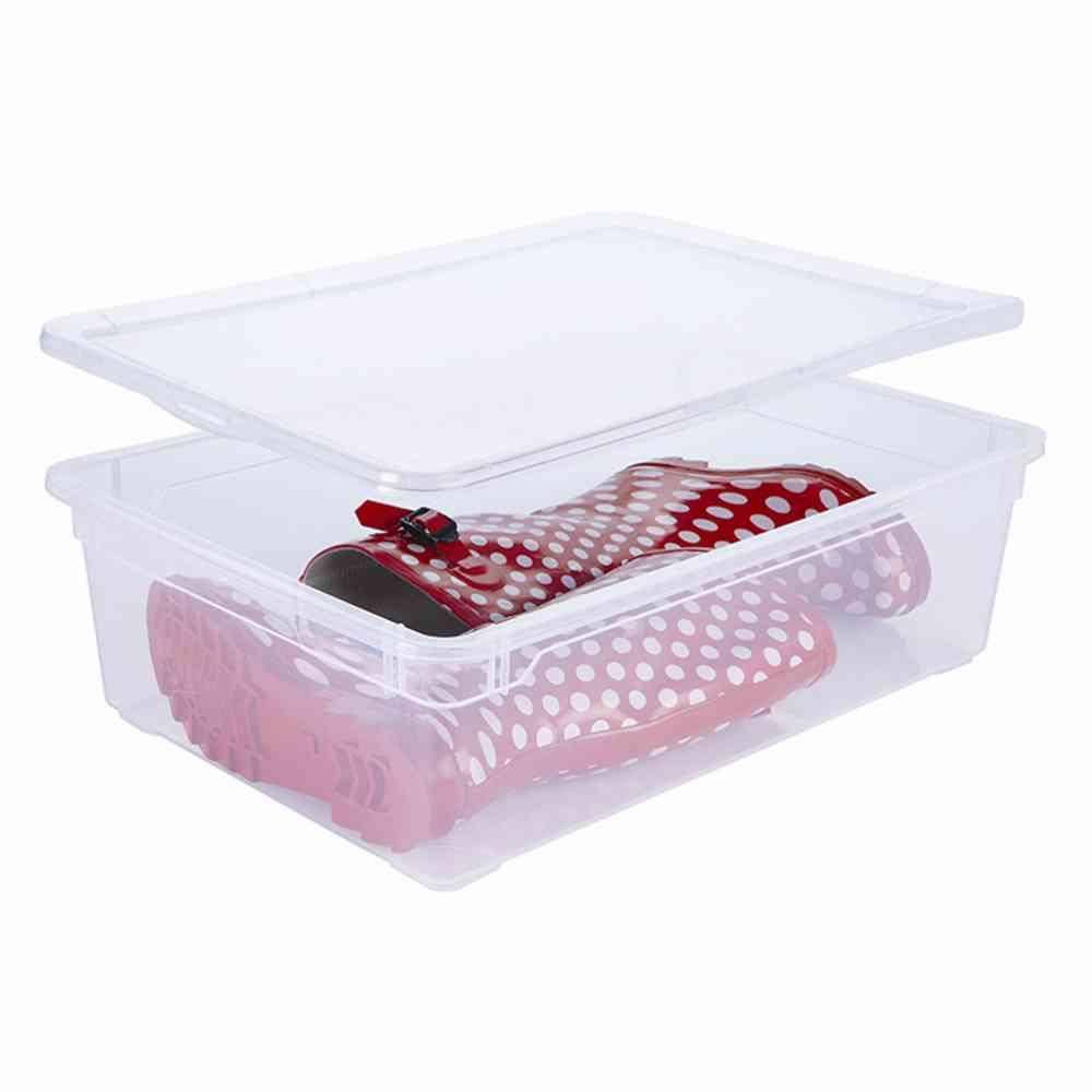Rotho Aufbewahrungsbox "Clear Box" 22 l mit Deckel, 55 x 37,5 x 16 cm
