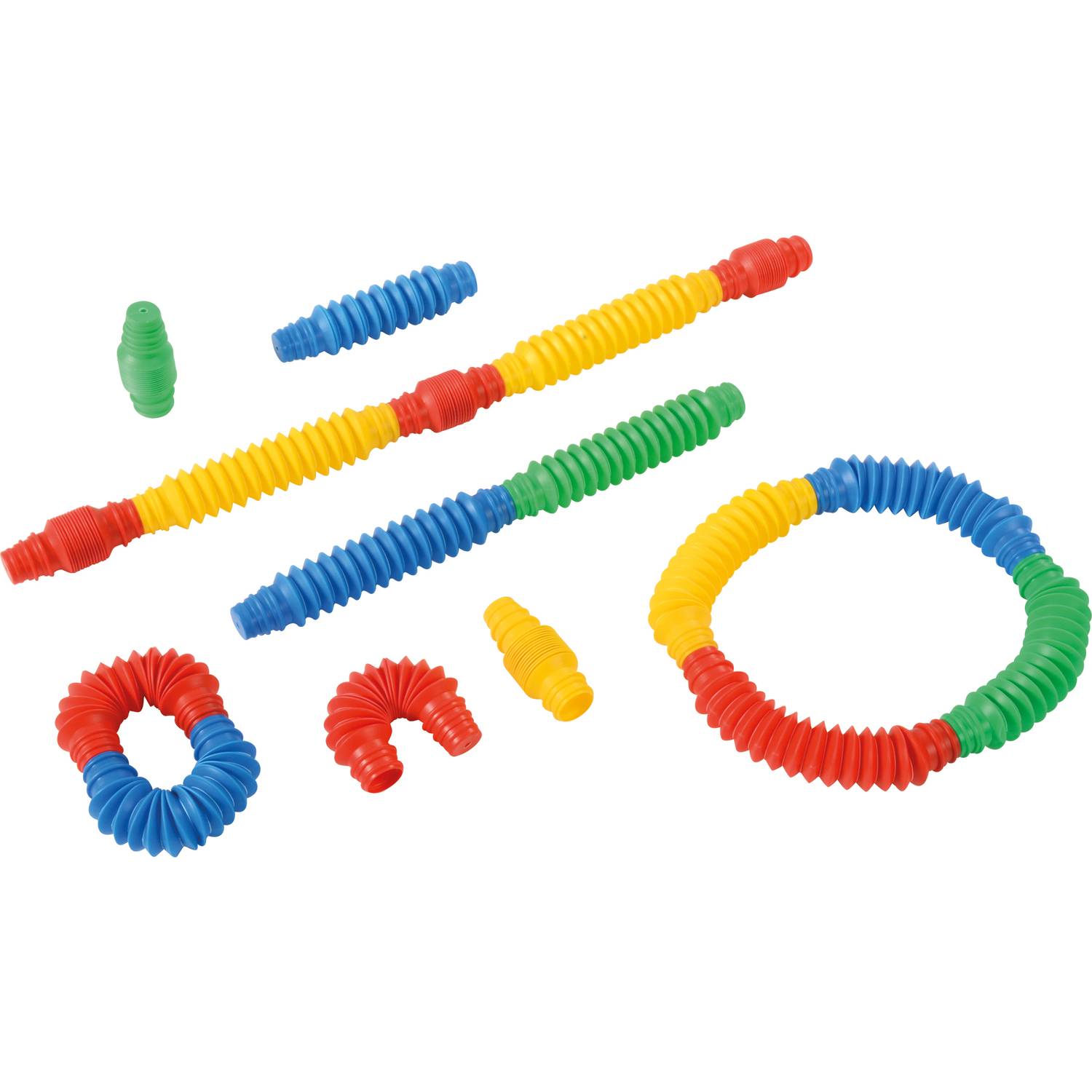 EDUPLAY 120459 Flexröhrenset, Kunststoff, inklusive Box, bunt, 80-teilig (1 Set)