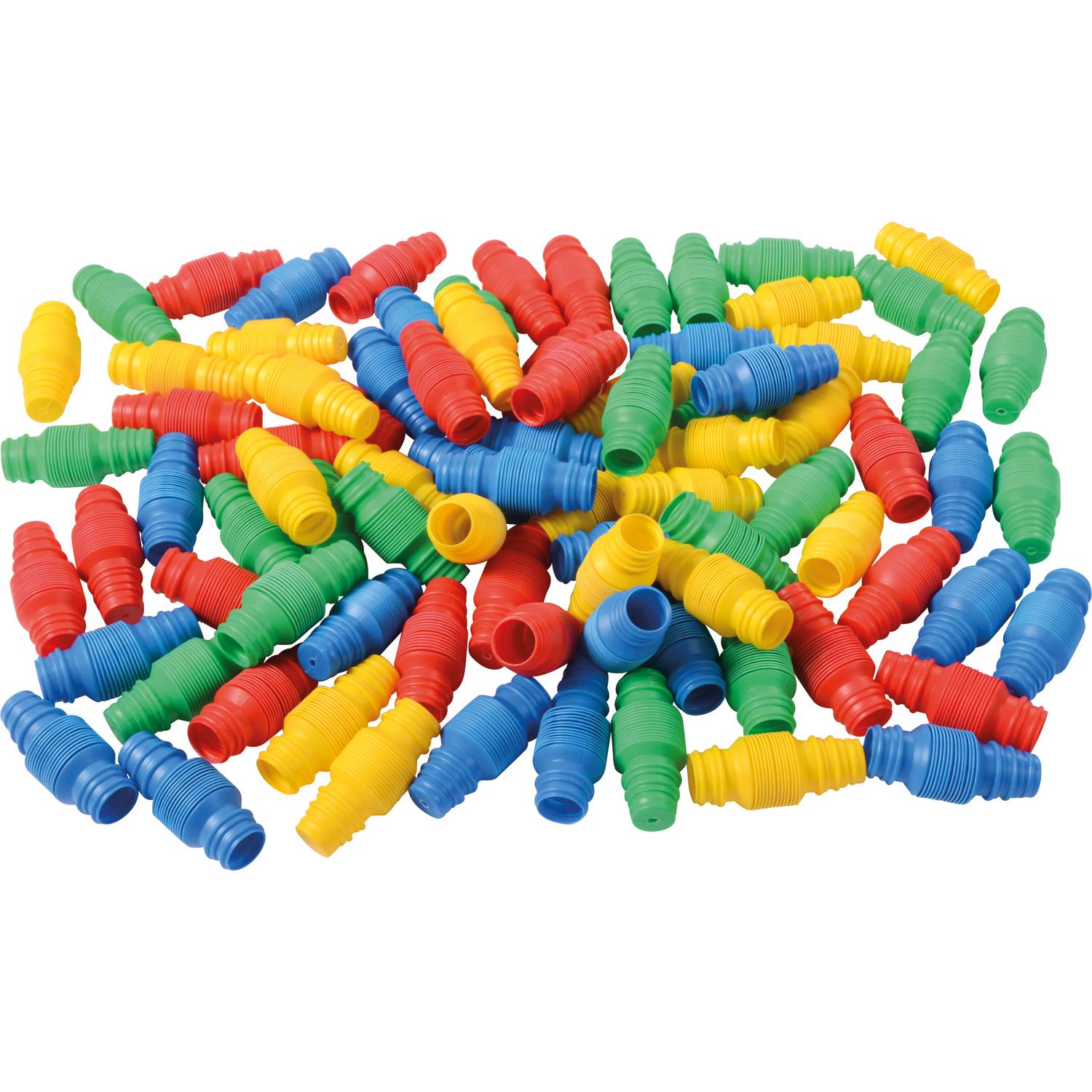 EDUPLAY 120459 Flexröhrenset, Kunststoff, inklusive Box, bunt, 80-teilig (1 Set)