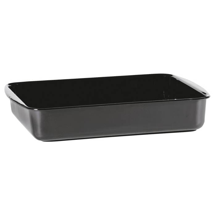 Krüger 83328 Auflaufform aus Stahl, emailliert, 41 x 32 x 7,5 cm, schwarz (1 Stück)