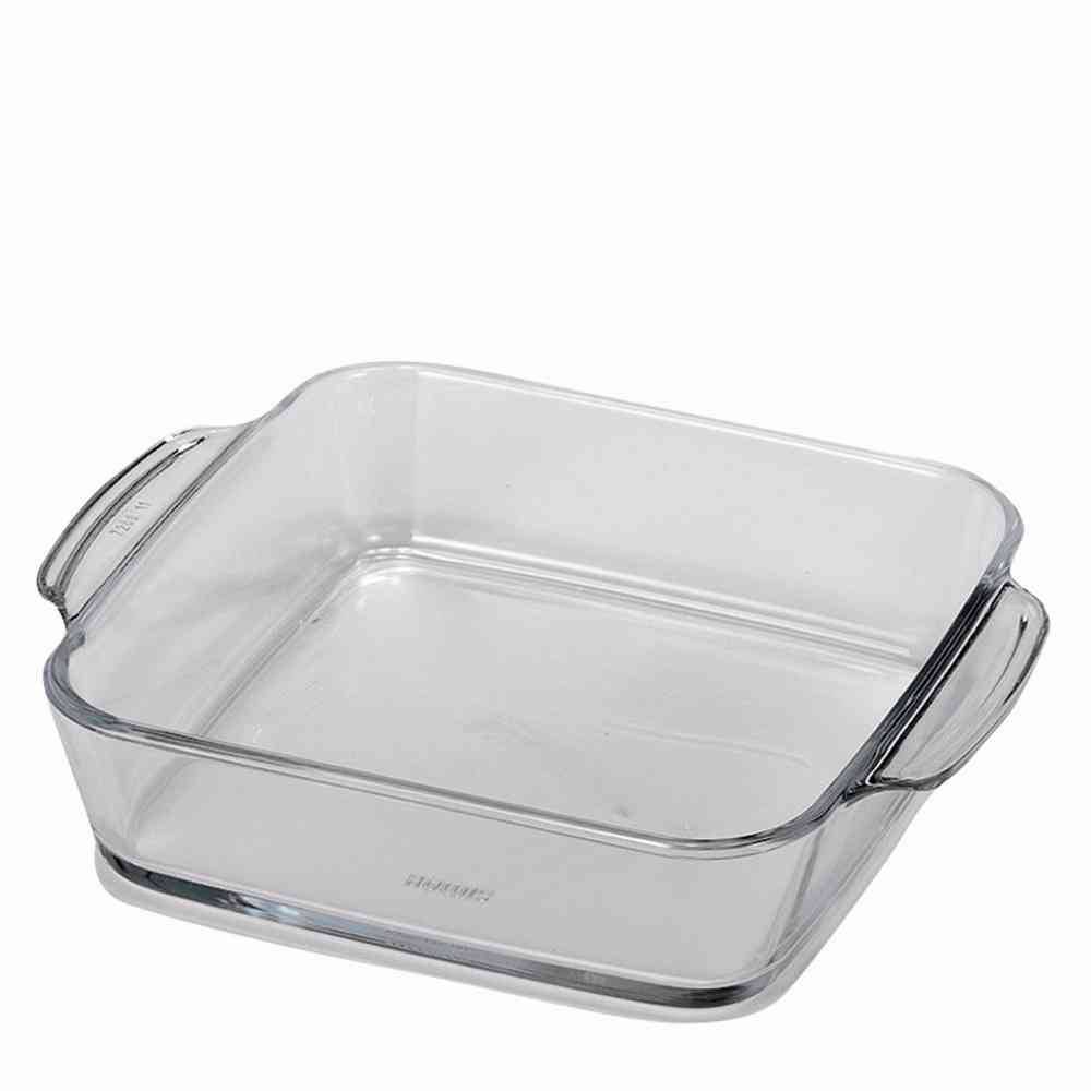SIMAX 210-03005 Brat- und Backschale 1,6l quadratisch, 25,4 x 21 x 5,5 cm, klar (1 Stück)