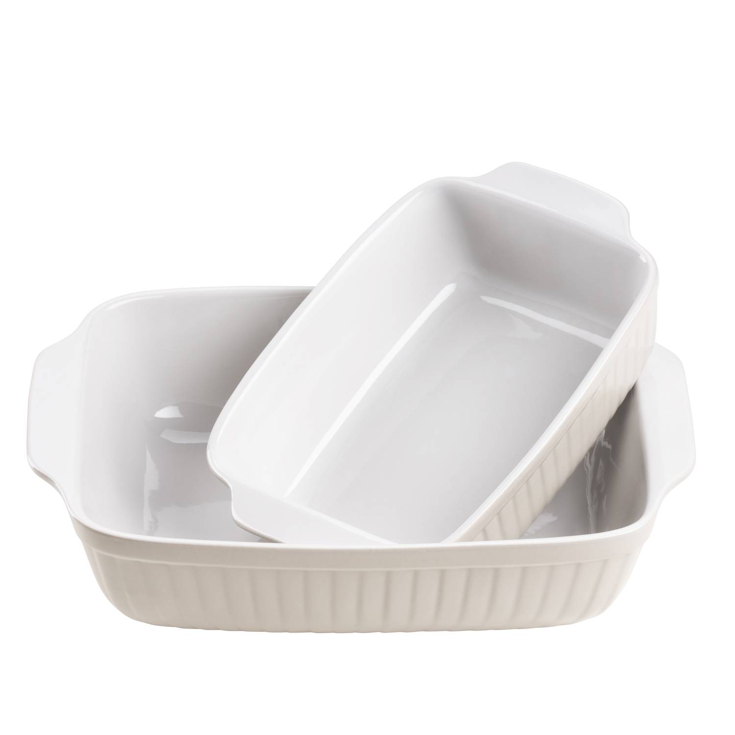 Mäser 931137 Kitchen Time Auflaufform, rechteckig, grau/weiß, 2-teilig (1 Set)