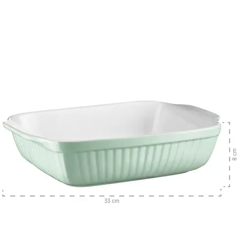Mäser 931486 Kitchen Time Auflaufform 33 x 24 cm, rechteckig, grün Mäser 931486 Kitchen Time Auflaufform 33 x 24 cm, rechteckig, grün