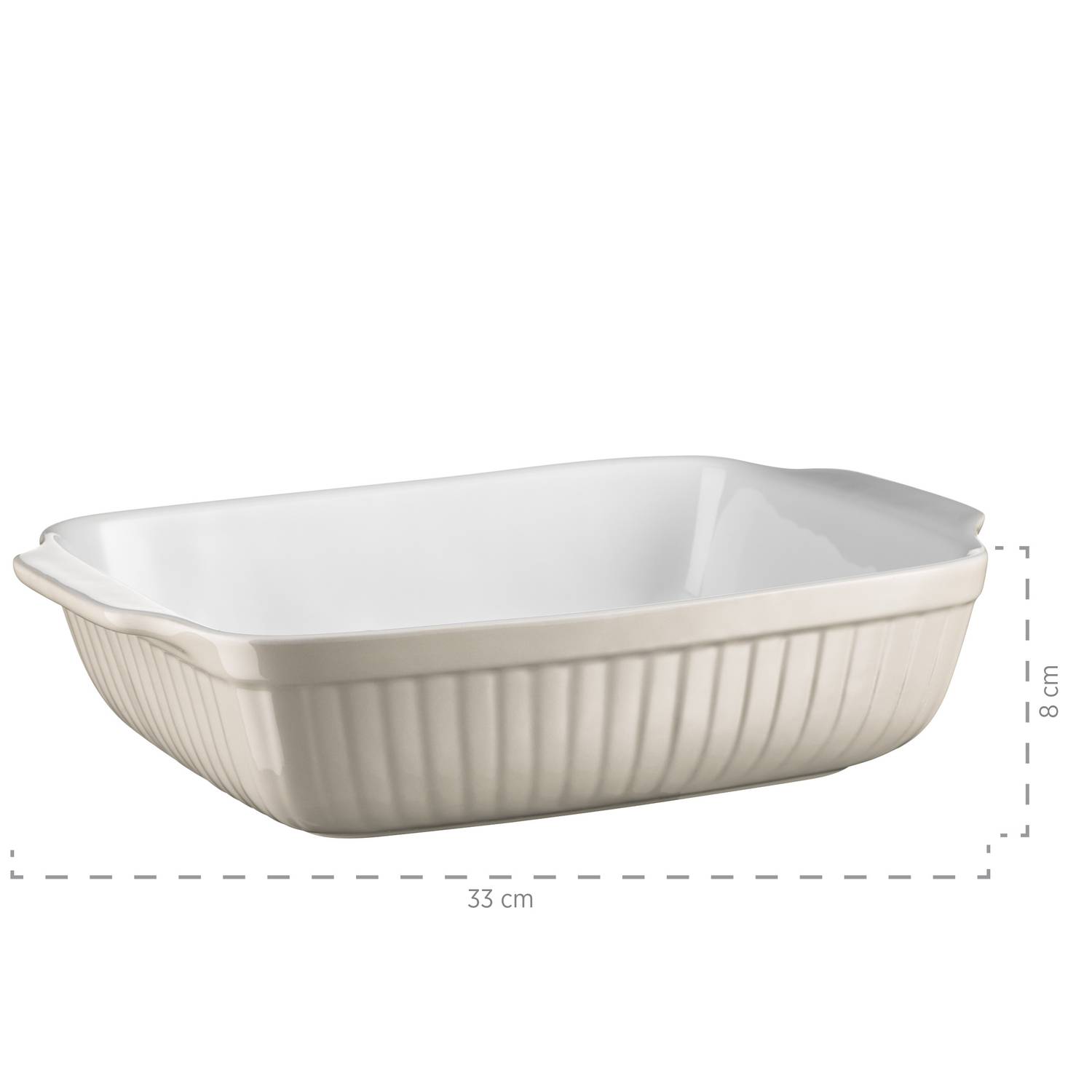 Mäser 931501 Kitchen Time Auflaufform 33 x 24 cm, rechteckig, grau