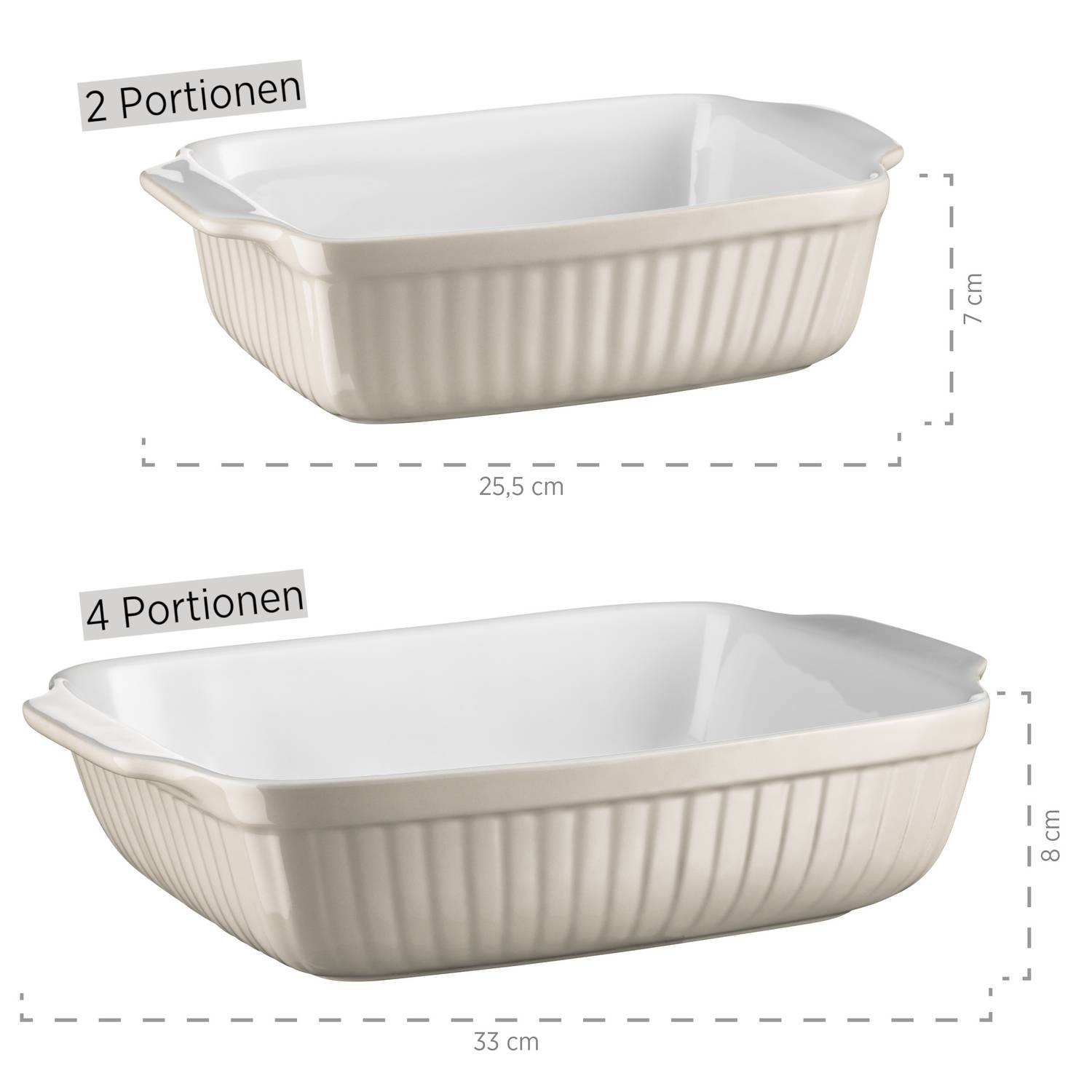 Mäser 931501 Kitchen Time Auflaufform 33 x 24 cm, rechteckig, grau