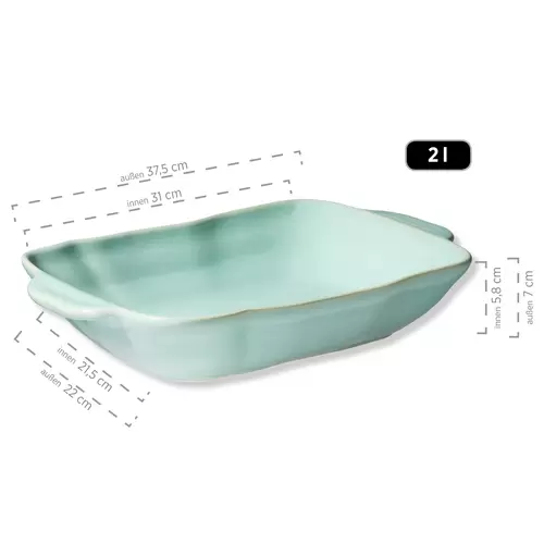 Mäser 931847 Vera Auflaufformenset, grün, 2-teilig (1 Set) Mäser 931847 Vera Auflaufformenset, grün, 2-teilig (1 Set)