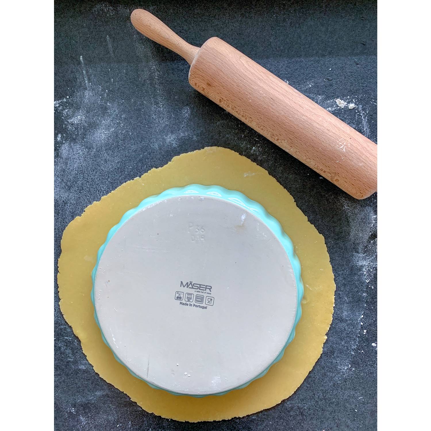 Mäser 931980 Kitchen Time Tarteform 27 cm, weiß