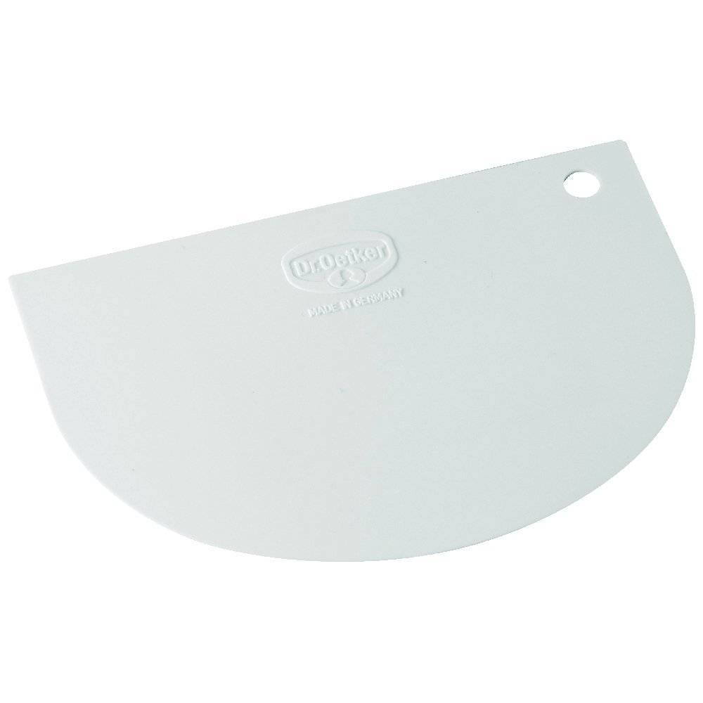 Dr. Oetker 1635 Teigschaber Classic, aus flexiblem Kunststoff, 12 x 7,5 cm, weiß