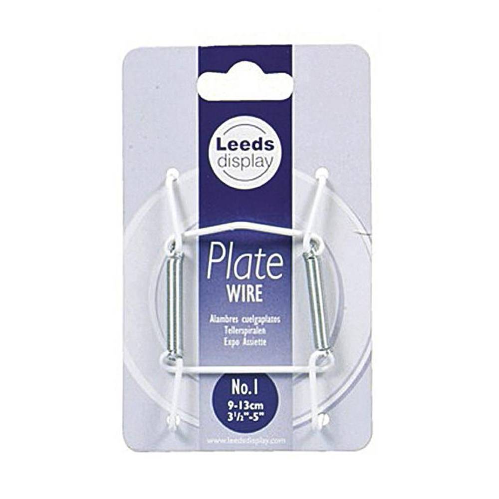 Leeds Display 00419 Teller-Wandhalter, Polychlorid-beschichtete Haltehaken, Gr.1, 9-13cm, weiß