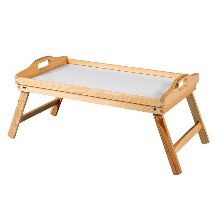 Kesper 69014 Servier- und Betttablett aus Kiefernholz, zusammenklappbar, 50 x 30,5 x 23 cm, natur