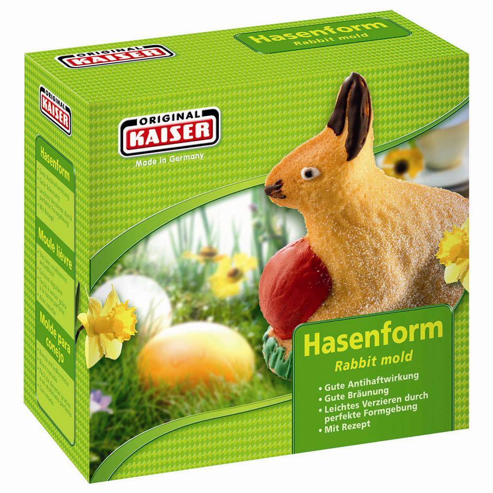 Kaiser 230-0658919 Hasenbackform 0,5 Liter, antihaftbesch., schwarz (1 Stück)