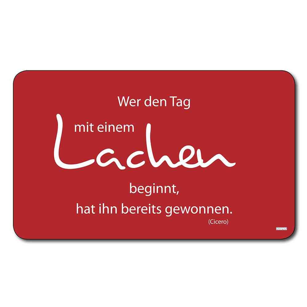 Kesper 323-12 Frühstücksbrettchen mit Text Lachen, 23,5 x 14 cm, Melamin, rot