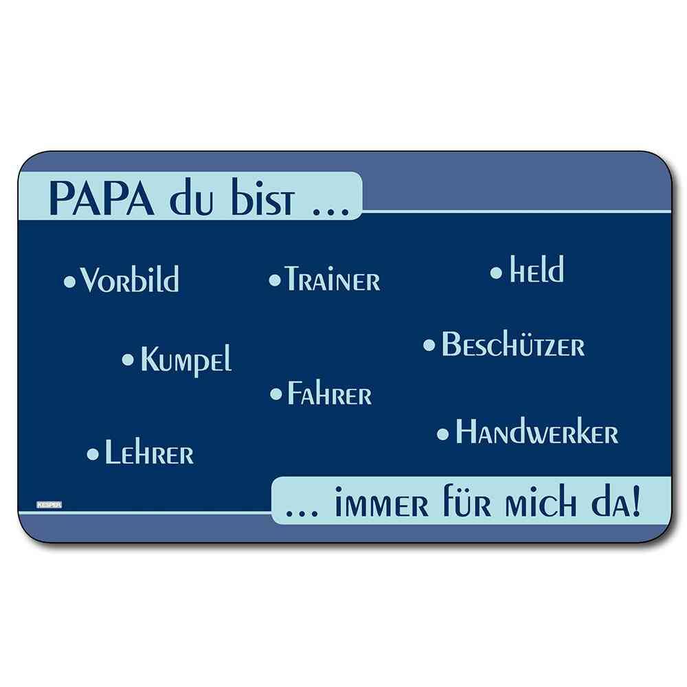 Kesper 323-19 Schneidbrett PAPA DU BIST 23,5x14cm, Melamin, blau