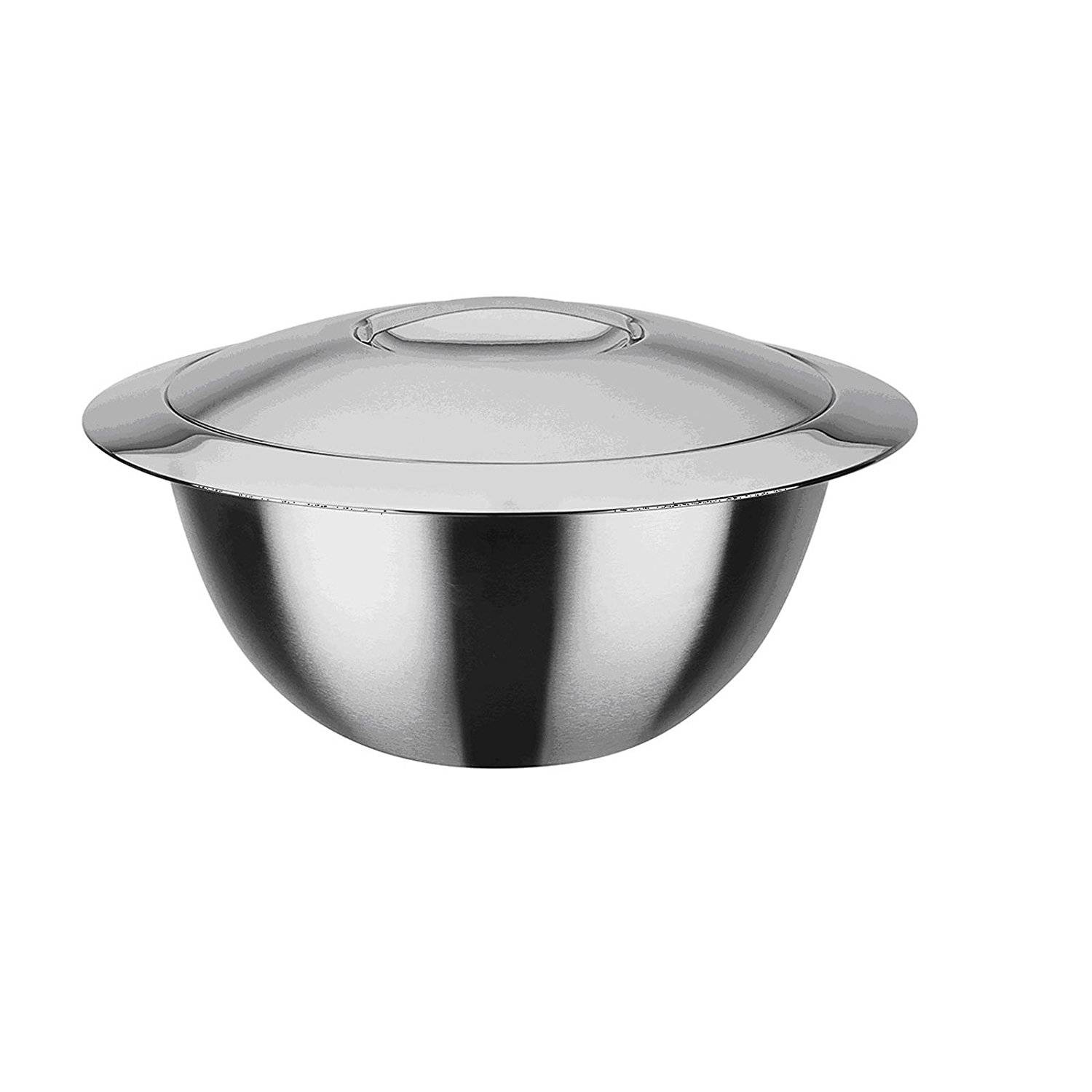 GSW 552394 Thermoschüssel mit Deckel, 22 cm, 3,2 Liter, silber