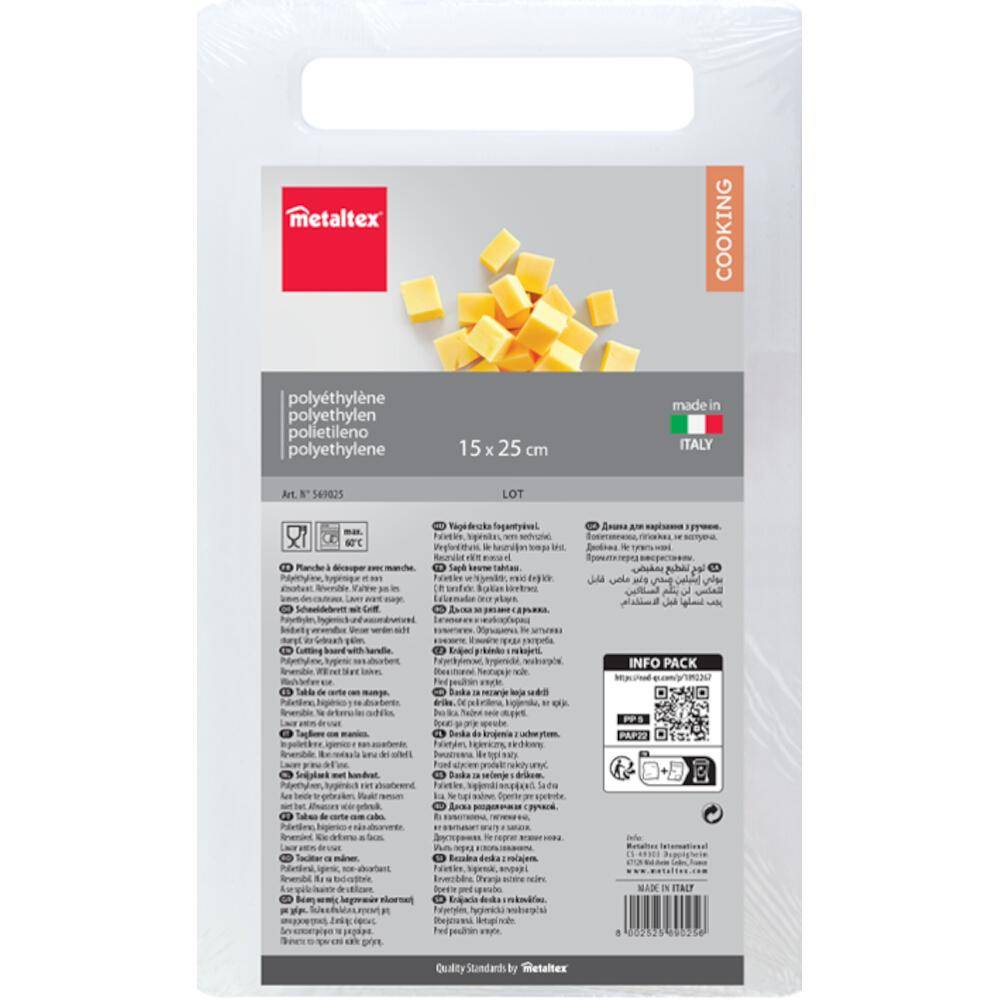 Metaltex Schneidbrett 15 x 25 cm aus Polyethylen