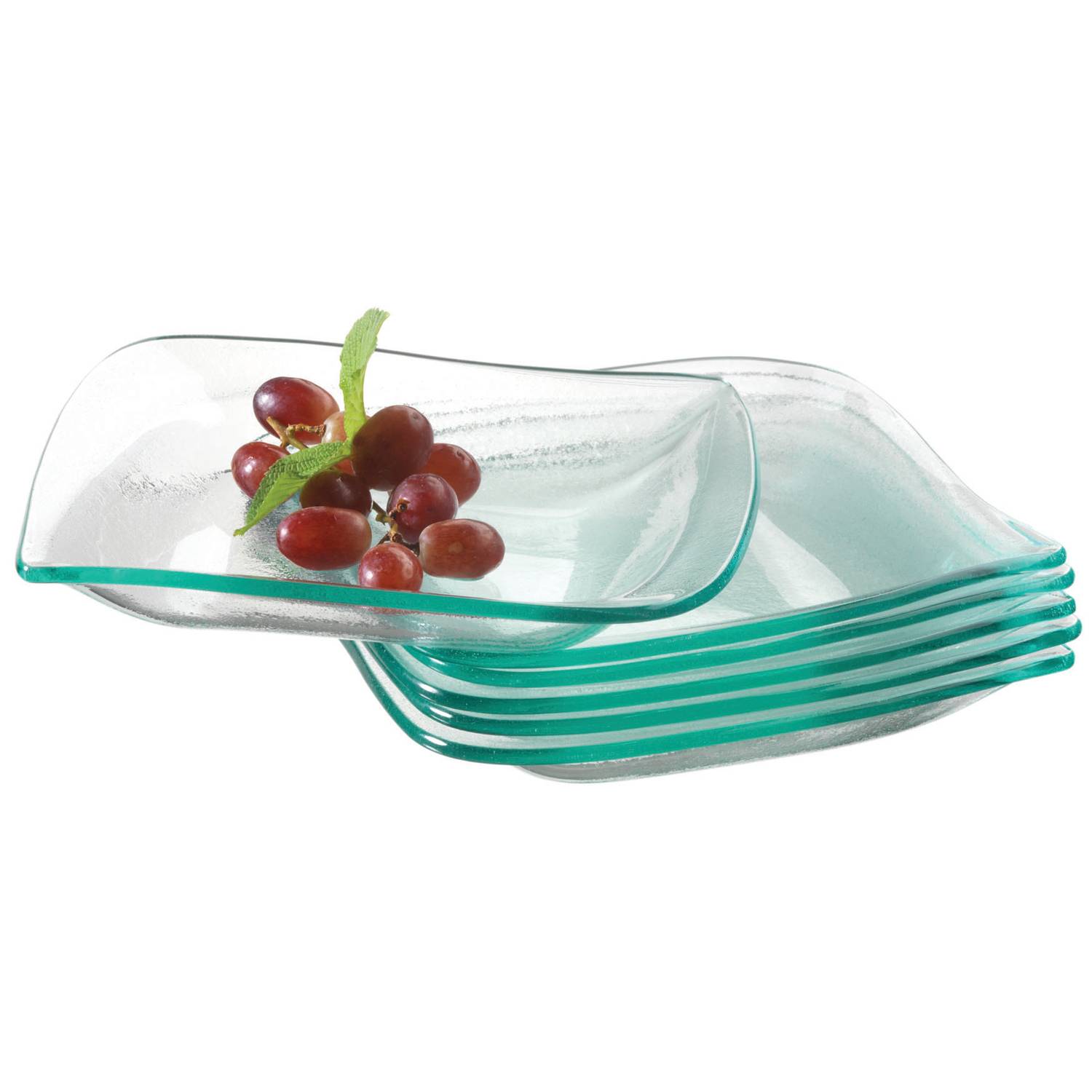 Mäser 922265 La Musica Schüssel, Glas, 20x20cm, klar (6 Stück)