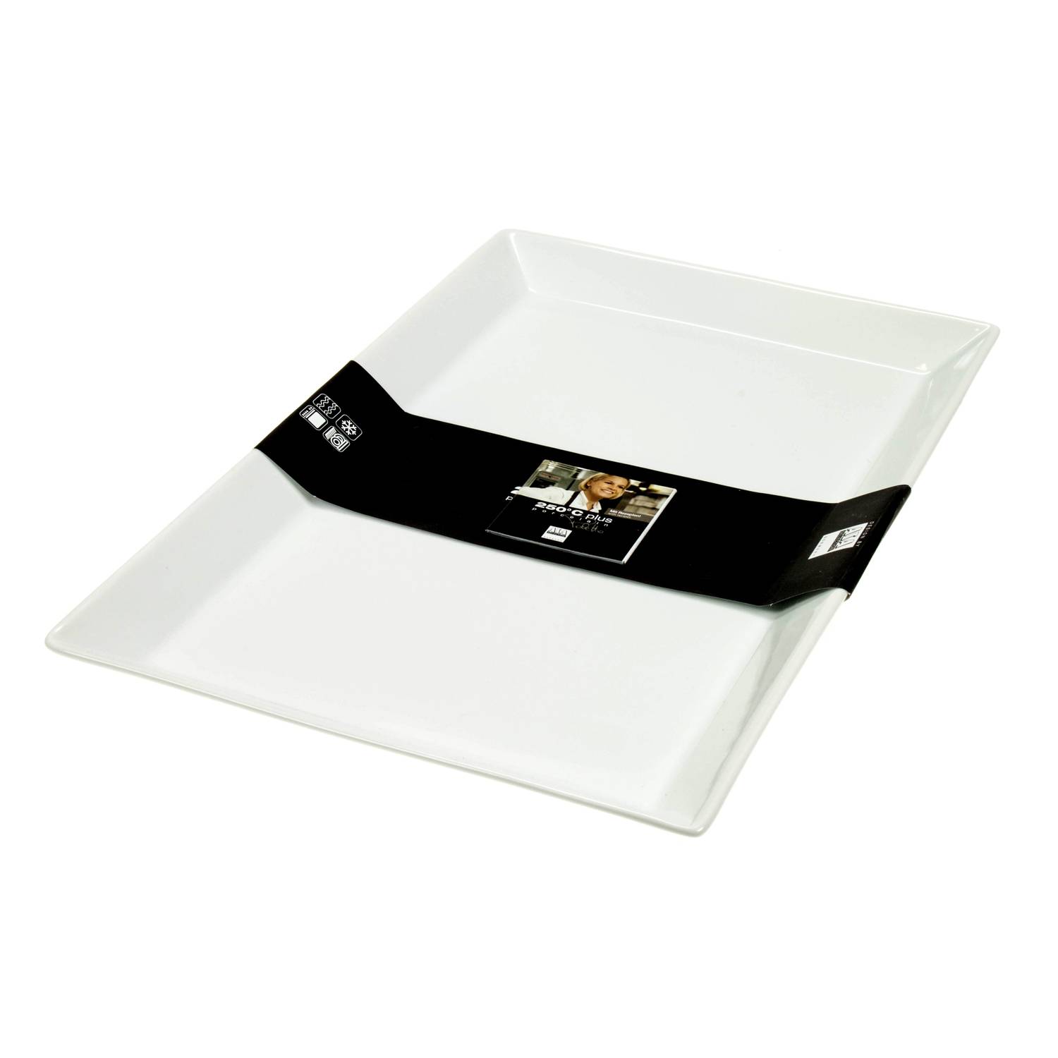 ASA Selection 52145/017 250° Poletto Servierplatte, Teller rechteckig, 39,5 x 26 x 3 cm, weiß