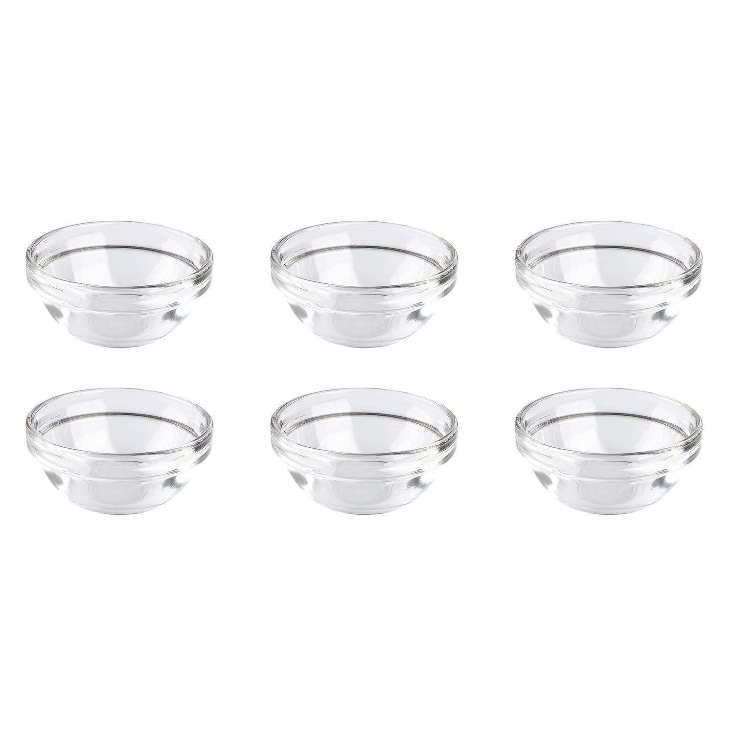 Luminarc 925942 Empilable Schüssel aus Glas, Ø 7,5cm, klar (6er Pack)