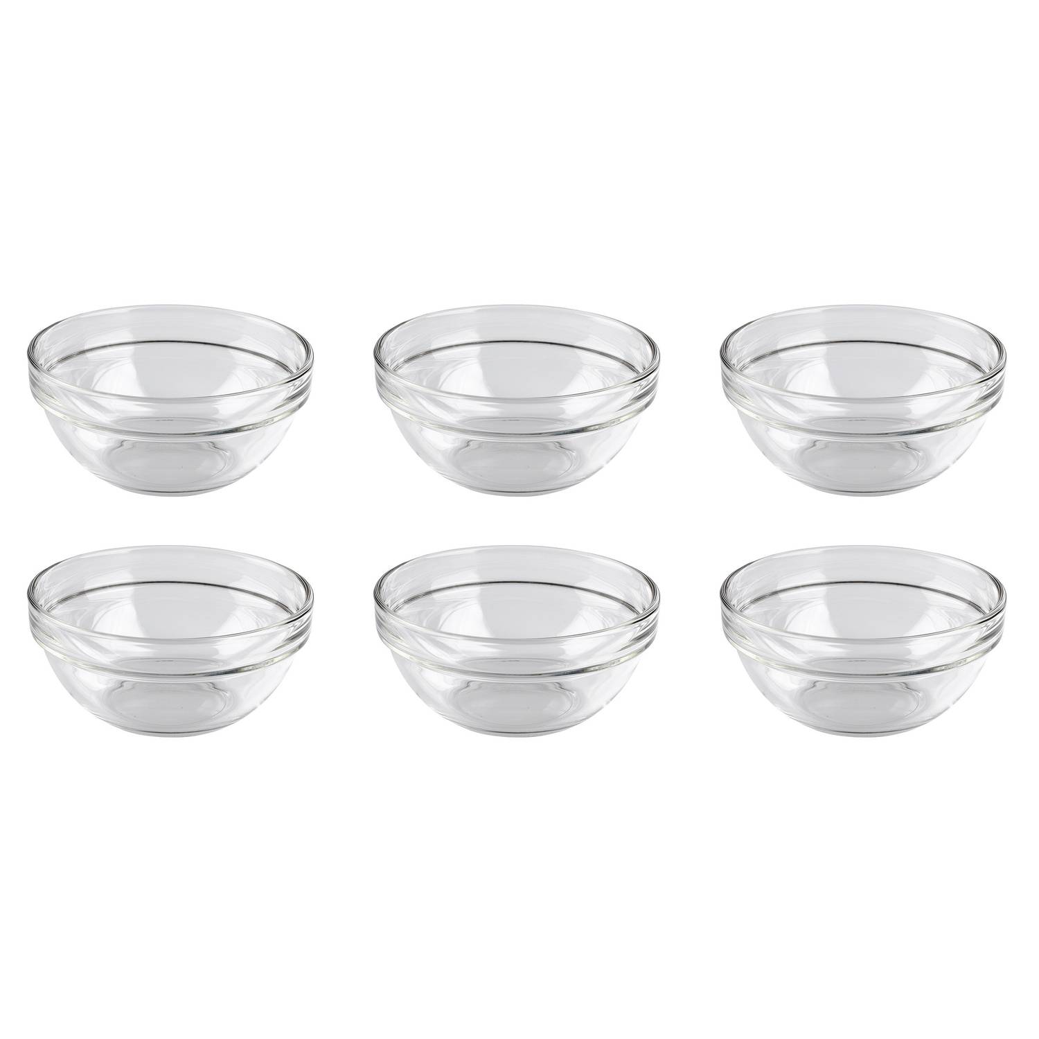 Luminarc 925944 Empilable Schüssel aus Glas, Ø 10,5cm, klar (6er Pack)