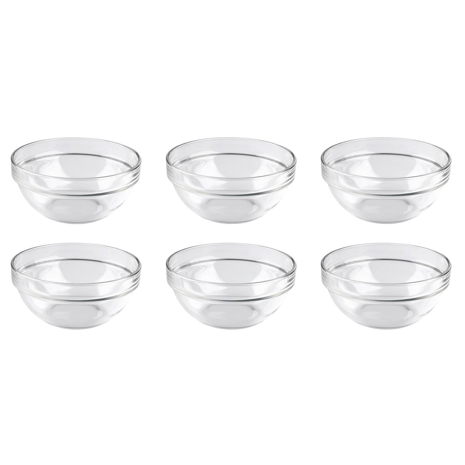 Luminarc 925945 Empilable Schüssel aus Glas, Ø 12cm, klar (6er Pack)