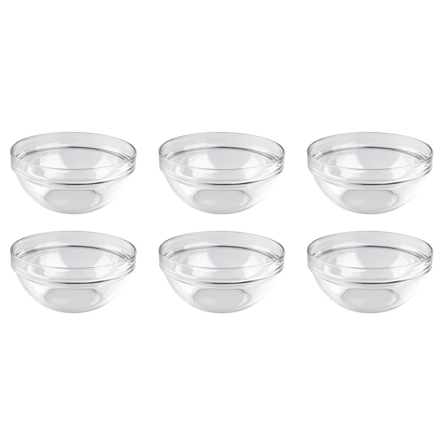 Luminarc 925946 Empilable Schüssel aus Glas, Ø 14cm, transparent, 6-teilig (1 Set)