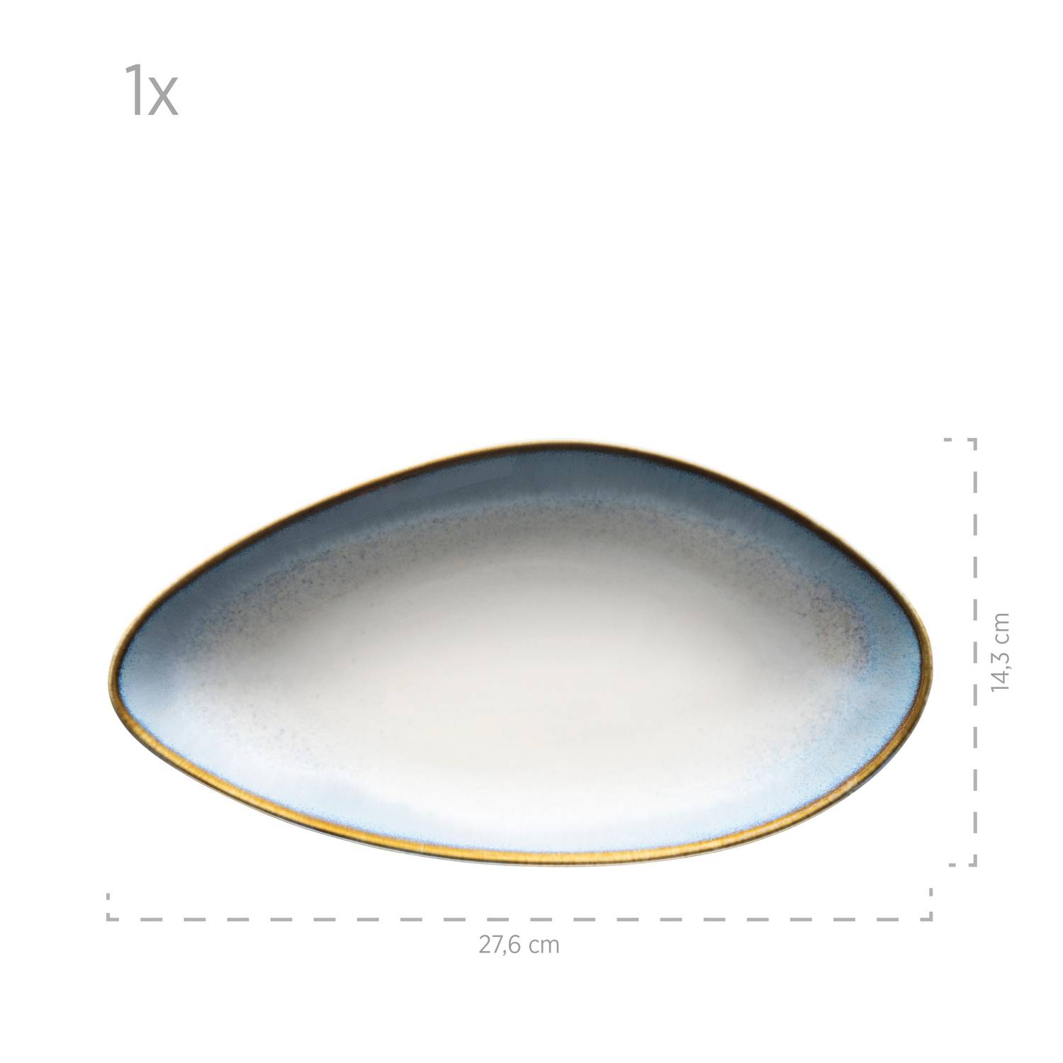 Mäser 931992 La Sinfonia Servierplattenset BLAU, weiß/blau, 3-teilig (1 Set)