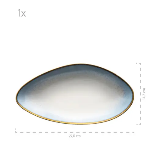 Mäser 931992 La Sinfonia Servierplattenset BLAU, weiß/blau, 3-teilig (1 Set) Mäser 931992 La Sinfonia Servierplattenset BLAU, weiß/blau, 3-teilig (1 Set)