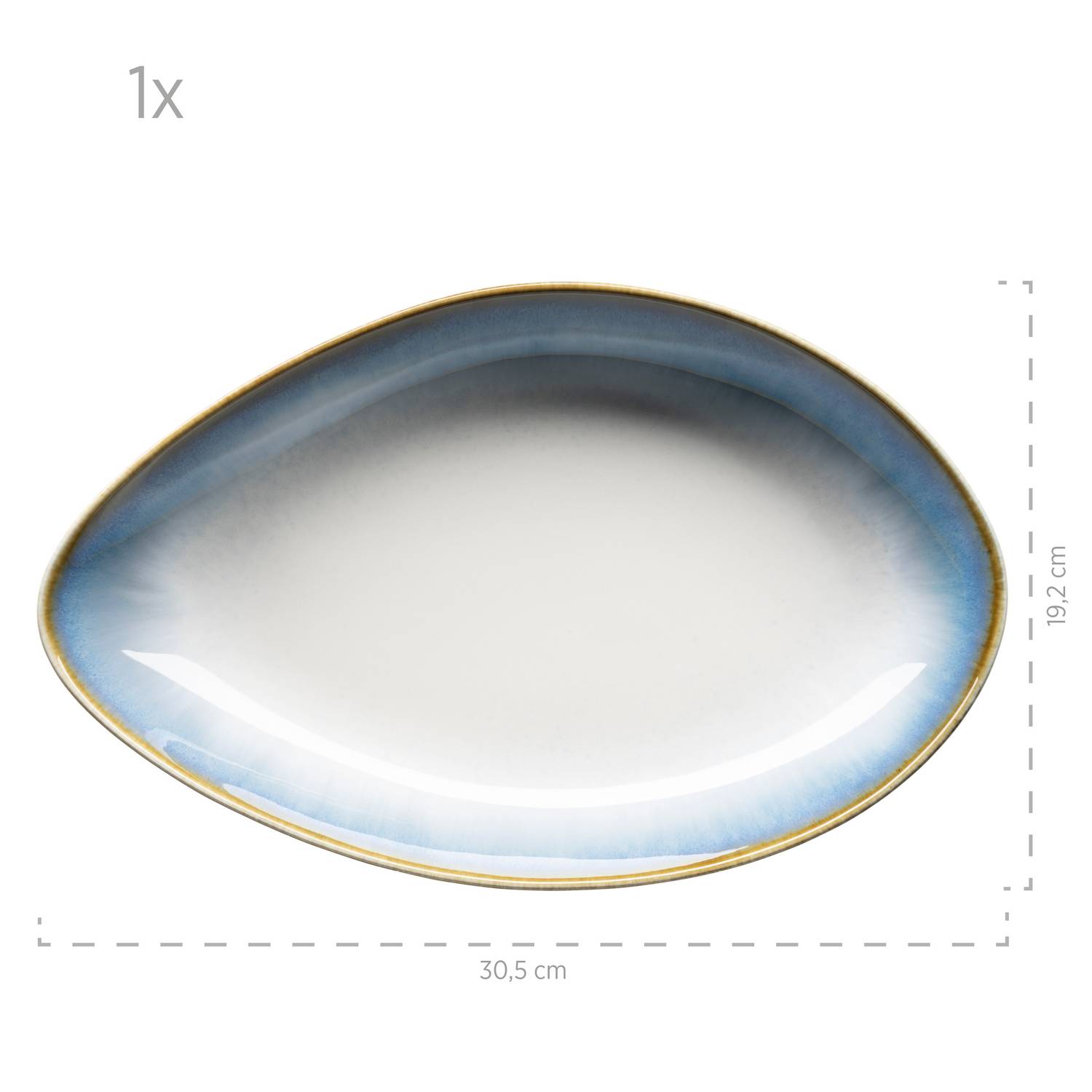 Mäser 931994 La Sinfonia Servierschalenset BLAU, weiß/blau, 2-teilig (1 Set)