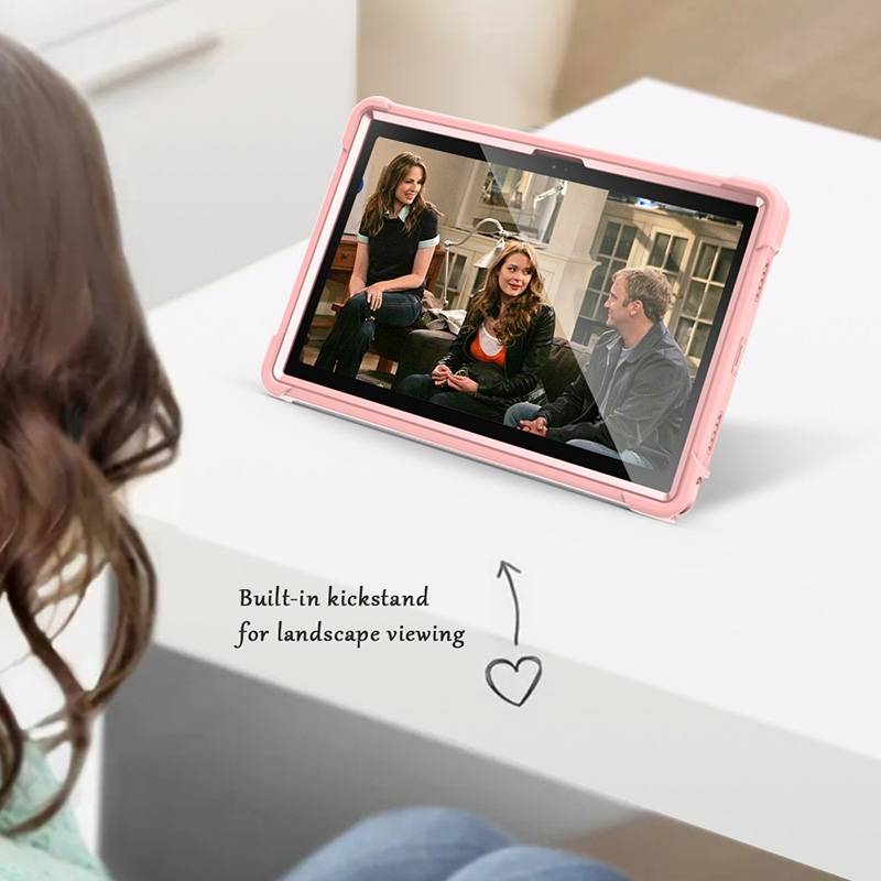 Für Samsung Galaxy Tab A8 2021 aufstellbare Outdoor Rosa Tablet Case