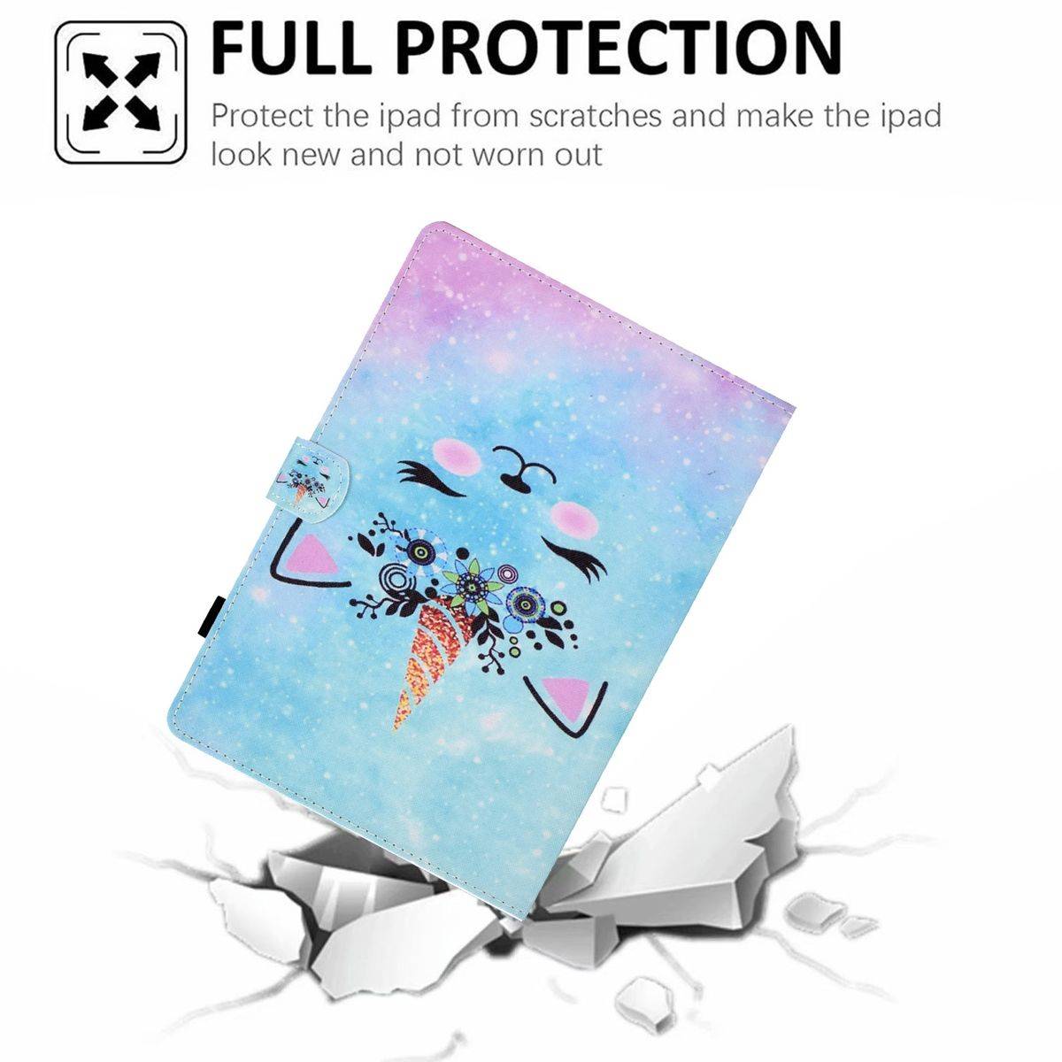 Für Samsung Galaxy Tab A8 2021 X205 X200 Design Motiv 4 Kunstleder Hülle Cover Tablet Tasche Case Neu