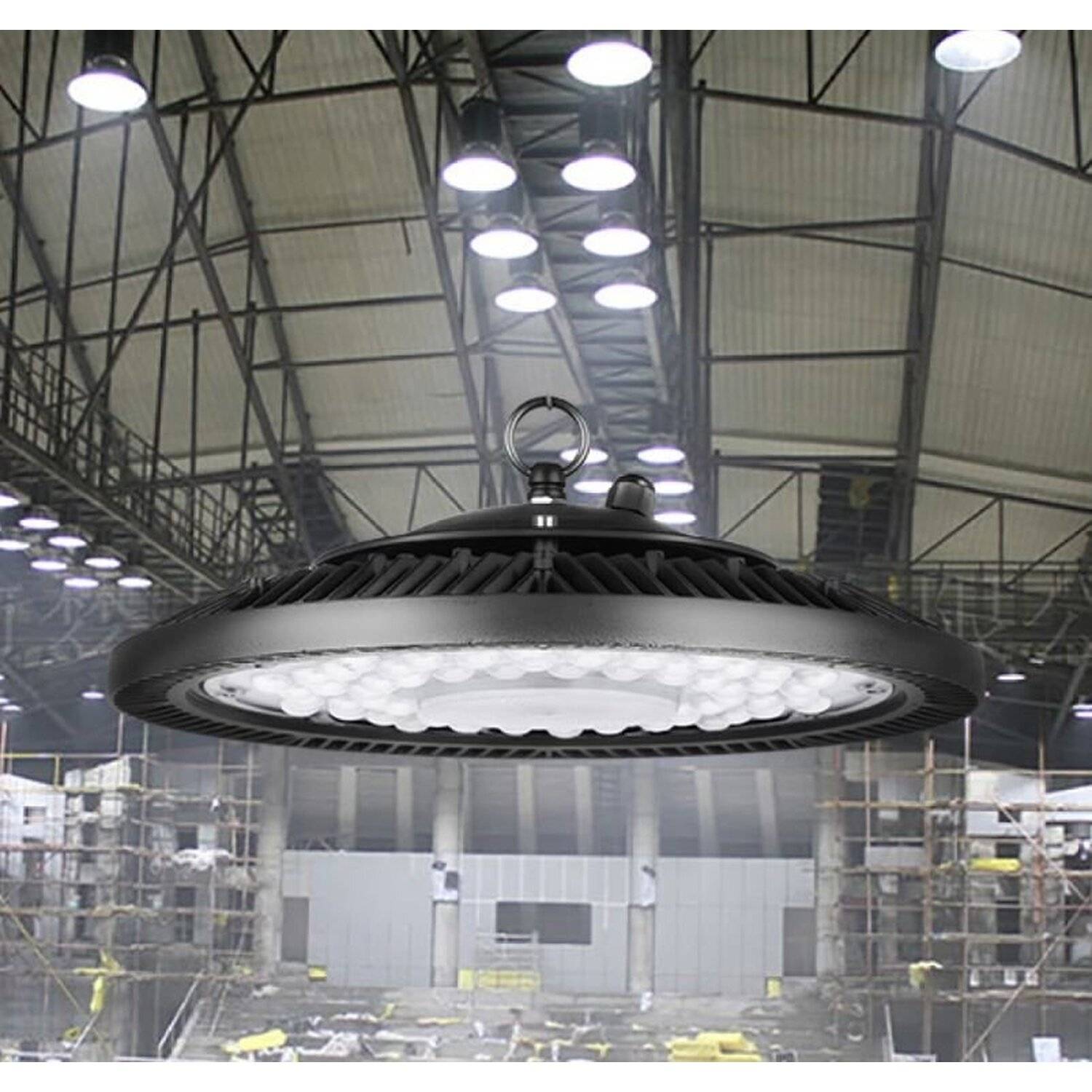 LED Hallenstrahler 200W Deckenstrahler Kaltweiß 6500K 20.000lm UFO High Bay Industriebeleuchtung, Wasserdicht IP65