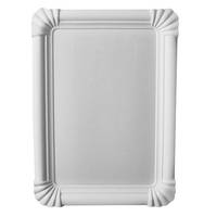 Papstar 11074, Teller, Rechteckig, Karton, Weiß, Monochromatisch, 250 Stück(e)