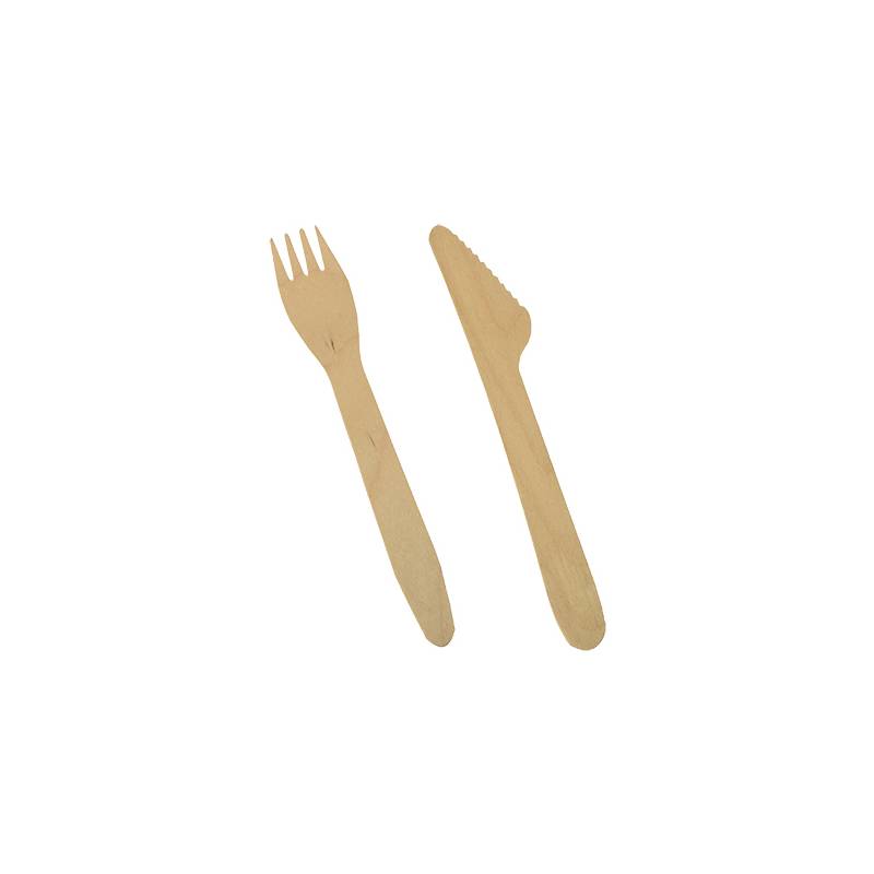 PAPSTAR Holz-Besteck "pure", Länge: 165 mm, 500er