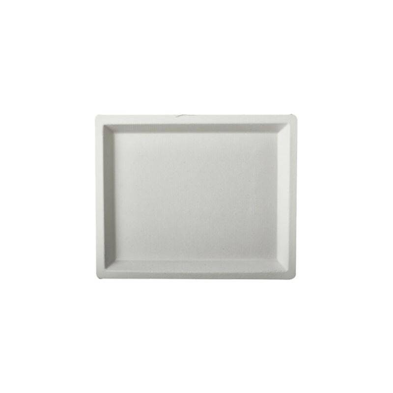PAPSTAR Zuckerrohr-Teller "pure", eckig, 130 x 260 mm, 50er