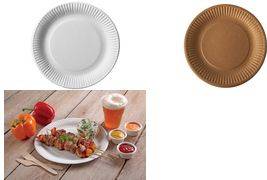 PAPSTAR Papp-Teller ''pure'' rund, 190 mm, braun, 50er aus 100% Frischfaserkarton, lebensmittelecht, kompostierbar,