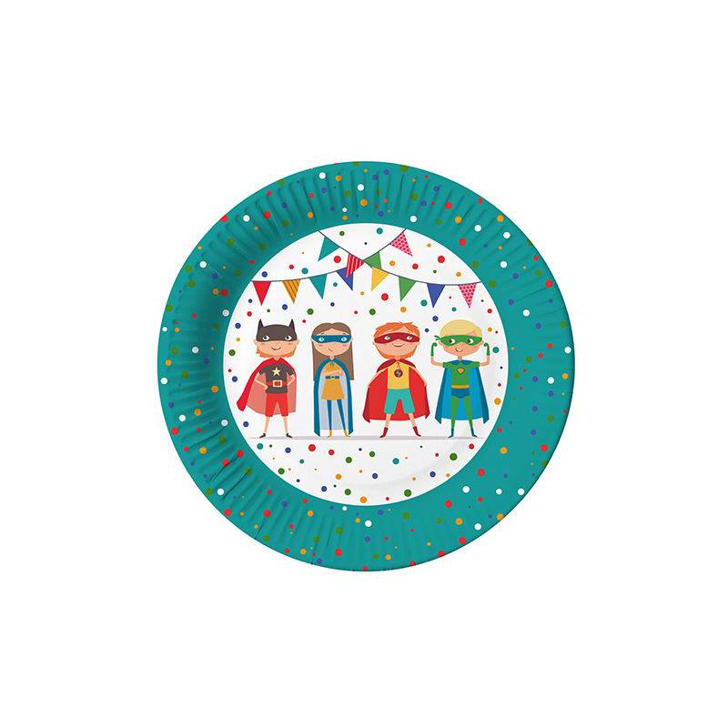 PAPSTAR Papp-Teller "Superhero", rund, 230 mm