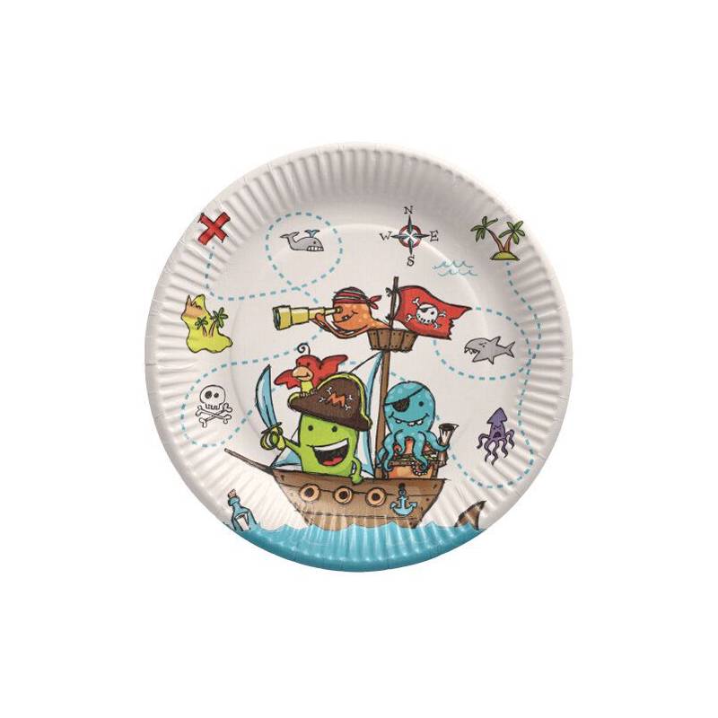 PAPSTAR Papp-Teller "Pirate Crew", rund, 230 mm