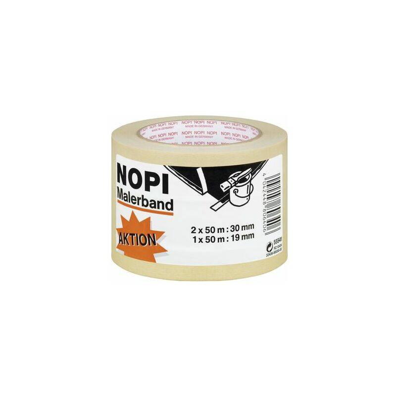NOPI Maler Krepp Papierabdeckband, 2er Aktions-Turm, beige