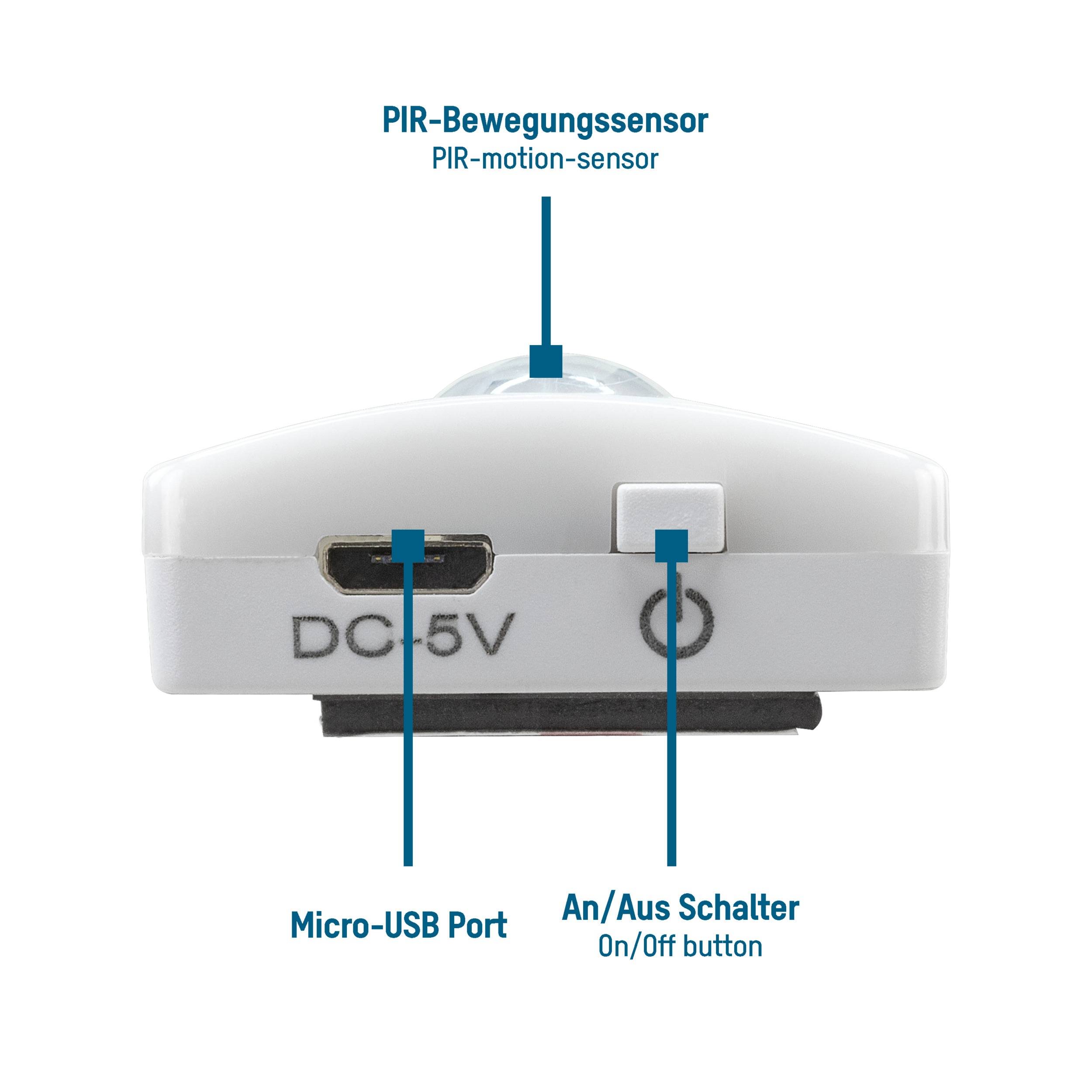 ANSMANN Unterbauleuchte L mit Bewegungssensor, wiederaufladbar, USB