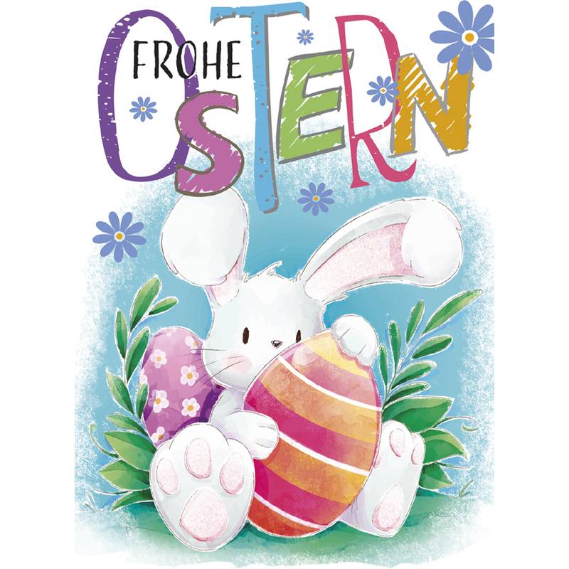 SUSY CARD Oster-Grußkarte "Hase mit Ei"