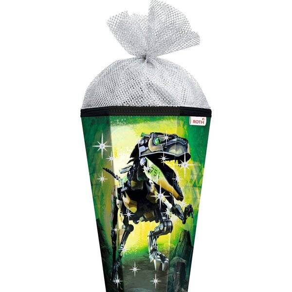 Schultüte Robo-Rex - sechseckig 85 cm