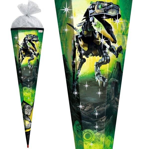 Schultüte Robo-Rex - sechseckig 85 cm