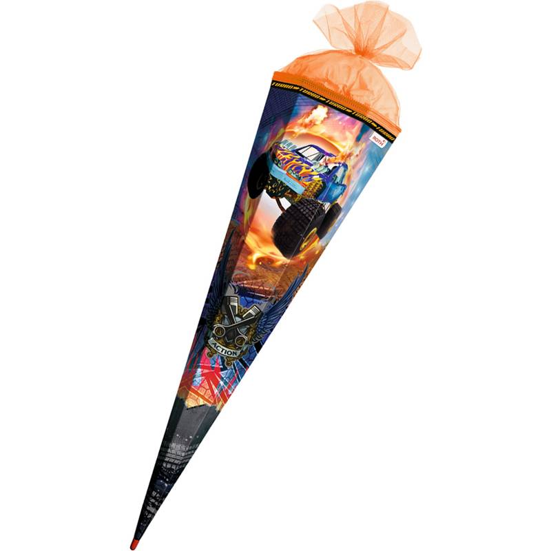 ROTH Schultüte "Monstertruck Fire", eckig, 850 mm